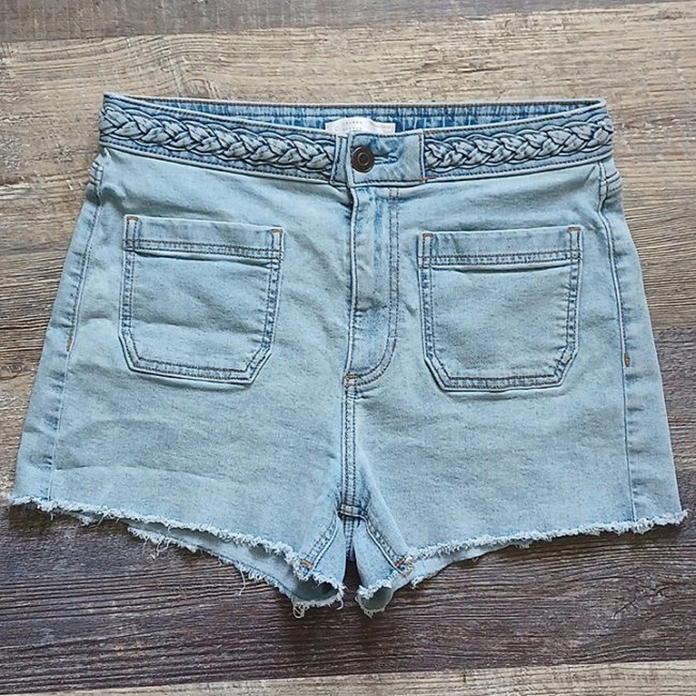 Lauren Conrad high-rise braided waistband short